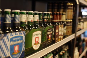 A selection of German beers at Das Stahl Bierhaus